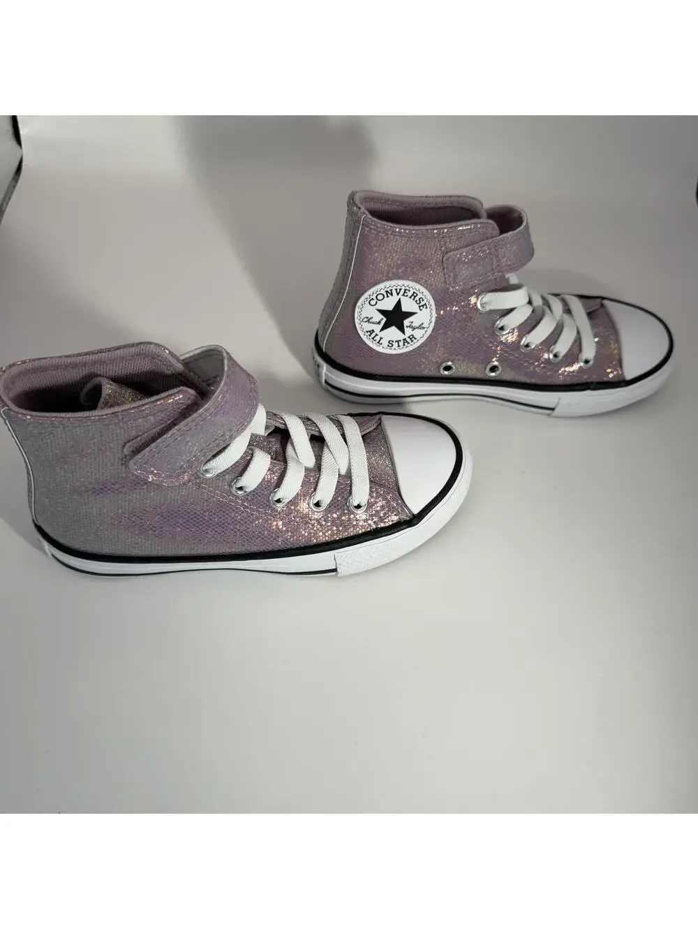 Converse Chuck Taylor All Star High Top Purple Iridescent Glitter Kids Youth 11